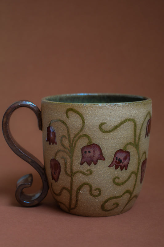 Checkered Lilly Mug